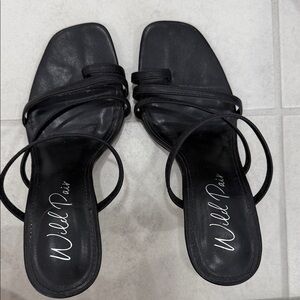 Wild Pair Black Strappy Heels